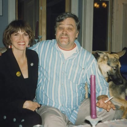 Kirsten West with Col. Bruce Hampton and Maggie in the living room of The Big House in Macon, Georgia.