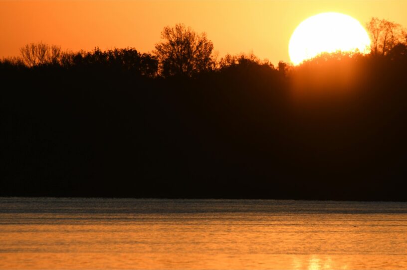 Sunset over Old Cahawba Archaeological Park in Alabama